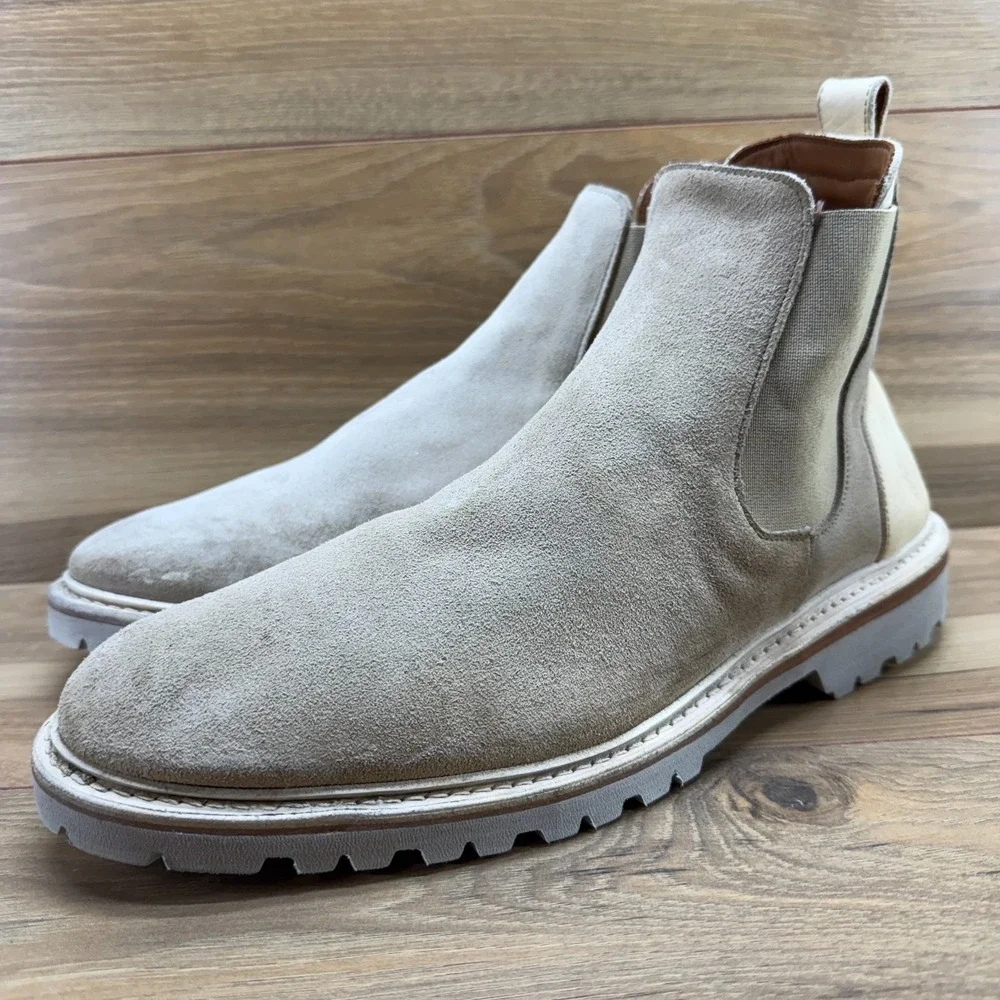 Allen Edmonds Discovery Chelsea Boots 10.5 D Parchment Extra Lite Lug Old Money